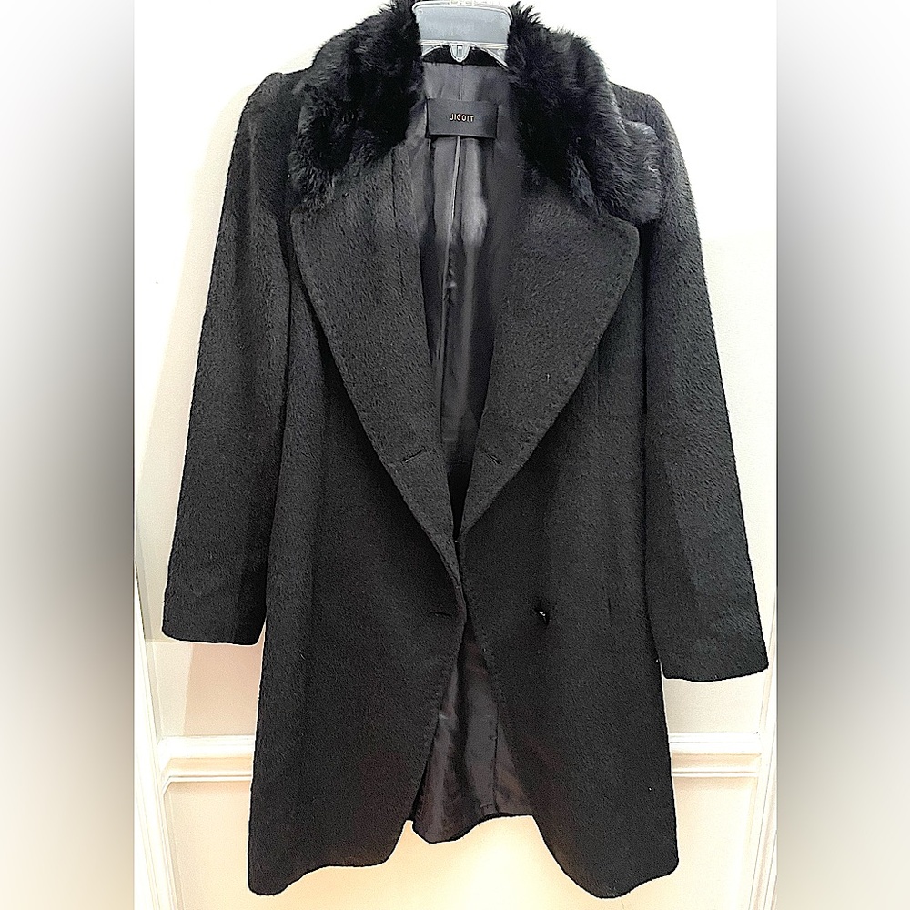 Jigott Suri (Surik) Alpaca Coat w Fur Collar, Hand Stitched Collar